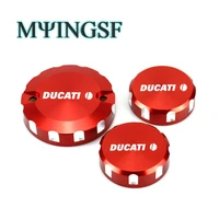 for ducati monster 1100sevo front brake clutch rear brakes fluid reservoir cylinder cover oil cap tank cup red logo