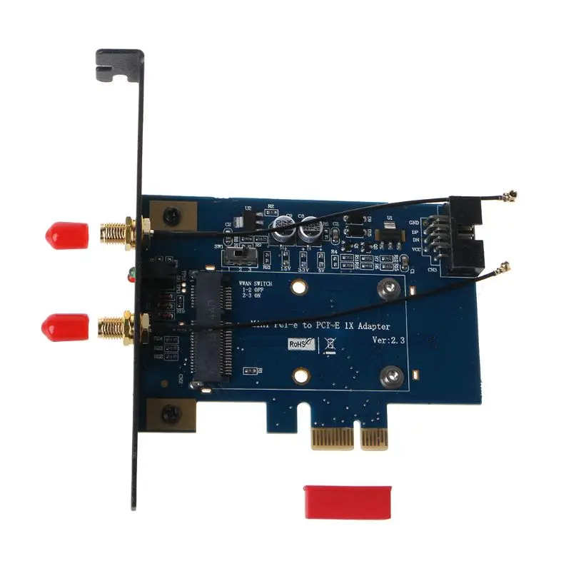 мини pci e pci express к pci e 1x адаптер с слотом