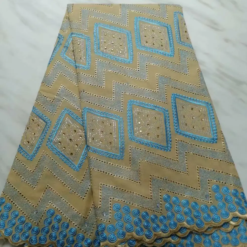 2020 Новое поступление африканская гипюровая восковая кружевная ткань с бисером