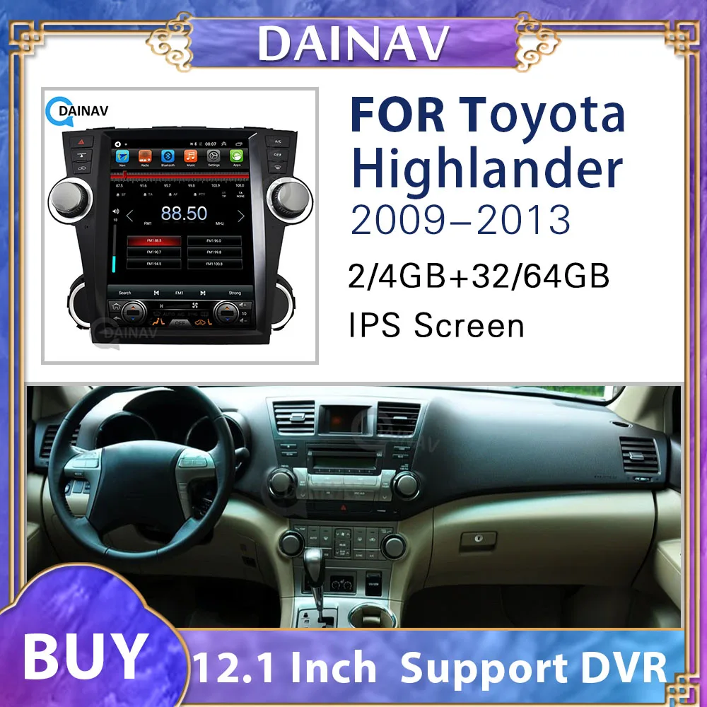 

Car Radio GPS Multimedia DVD Player For Toyota Highlander 2009 2010 2011 2012 2013 Car GPS Navigation DVD Player Auto stereo