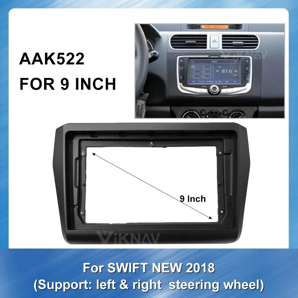 

Автомобильный радиоприемник Fascia Для SUZUKI SWIFT, новинка 2018 (левый и правый), рамка для DVD, комплект для крепления приборной панели, адаптер, отдел...