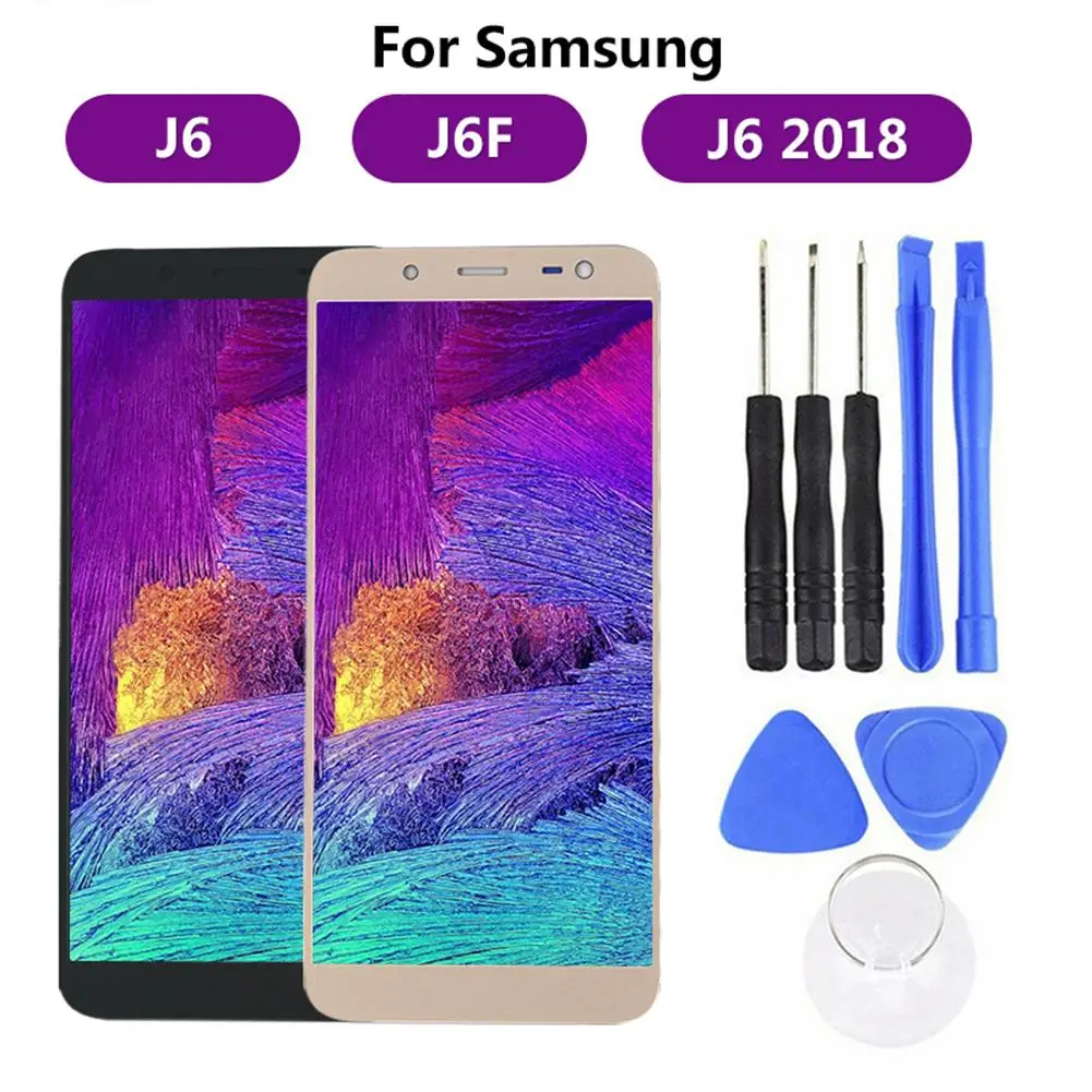 Сменный дигитайзер сенсорного экрана AMOLED для Samsung Galaxy J6 2018 J600 J600F ЖК дисплей