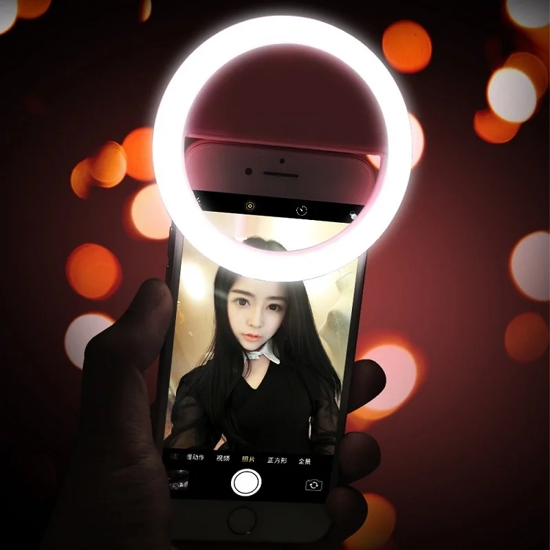 Luz Selfie LED мобильный кольцевой свет для iPhone Samsung Huawei Xiaomi телефон Lampa Do Telefonu освещение