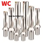 Сверла серии WC, металлические сверла, втулки сверла 13 мм-50 мм Глубина 2D 3D 4D, быстрое сверло, Индексируемые U-образные сверла, токарные станки, ЧПУ