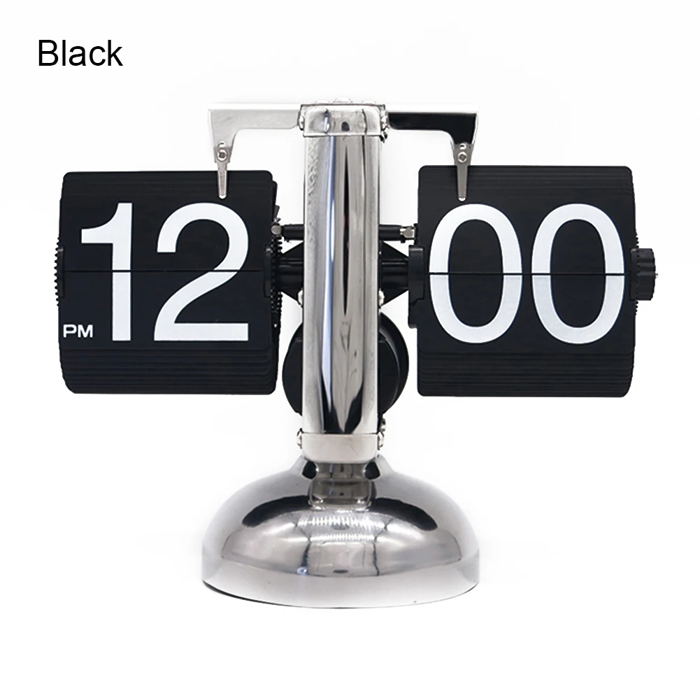 

Flip Desk Clock Mechanical Retro Digital Flip Down Clock Internal Gear Operated Clock Home Office Decor YE-Hot
