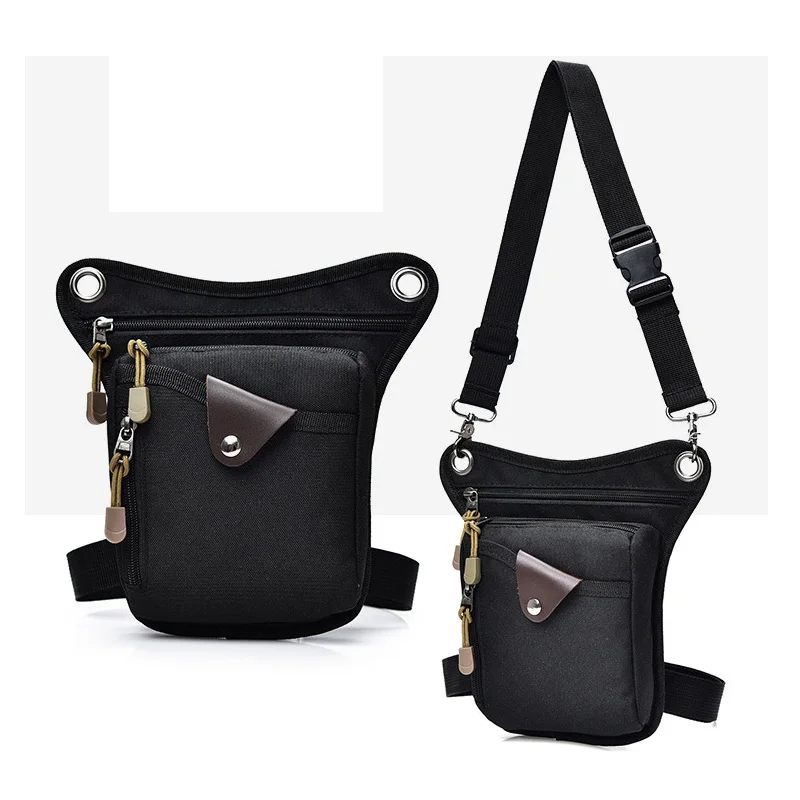F leg bag Мужская нейлоновая сумка для ног, модная набедренная поясная сумка, многофункциональная тактическая мужская сумка через плечо для верховой езды - Цвет: F leg bag