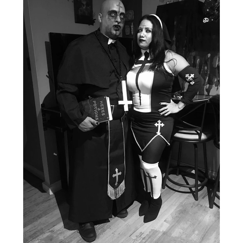 Костюм Монахини христианский священник для мужчин/костюм косплея wo Men на