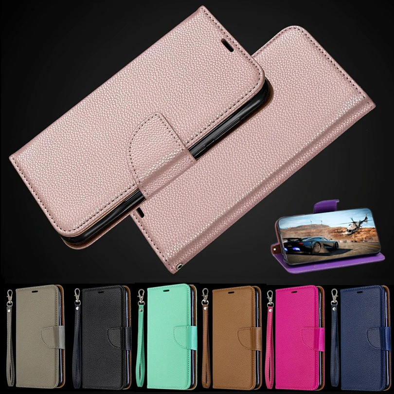 

Чехол-книжка с зернистой фактурой для Samsung Galaxy J4 J6 A6 A7 2018 S9 S10 S10E S20 Plus