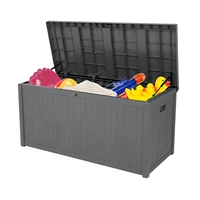 113gal 430l outdoor garden plastic storage deck box chest tools cushions toys lockable seat waterproof 49x22x24 inch us stock