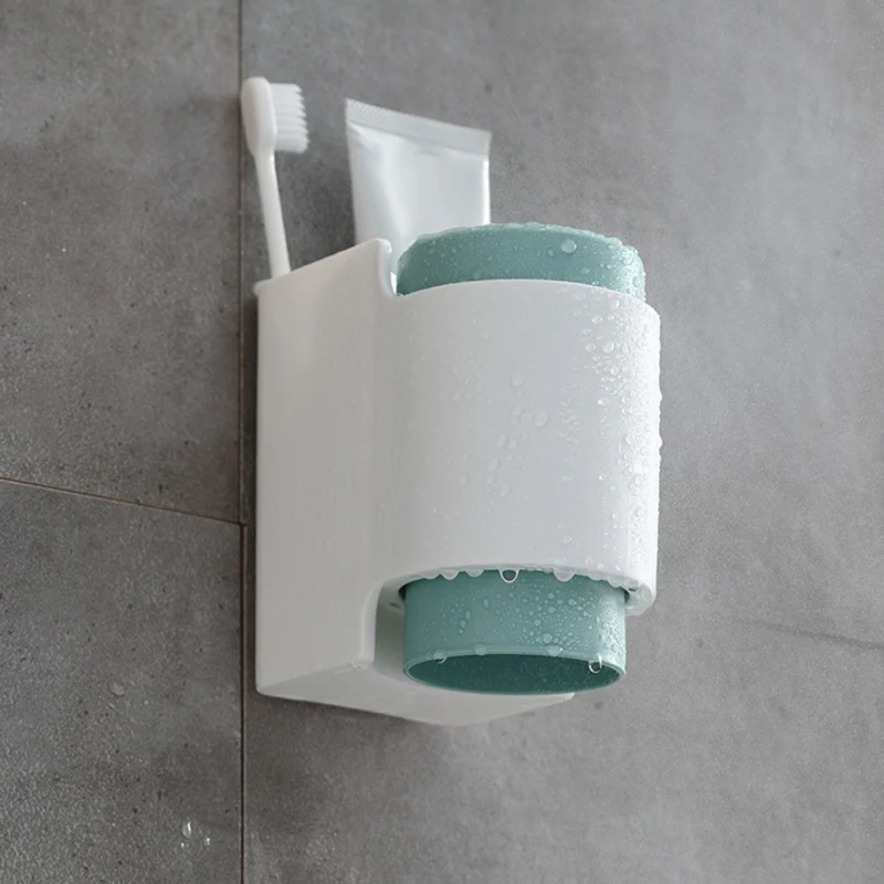 

Toothbrush Racks Non-perforated Mouthwash Cups Wall-mounted Bathroom