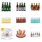 Мини-кукольный домик из смолы, миниатюрные винные бутылки, куклы, имитация мебели, игрушки, аксессуары для кукольного домика, 112