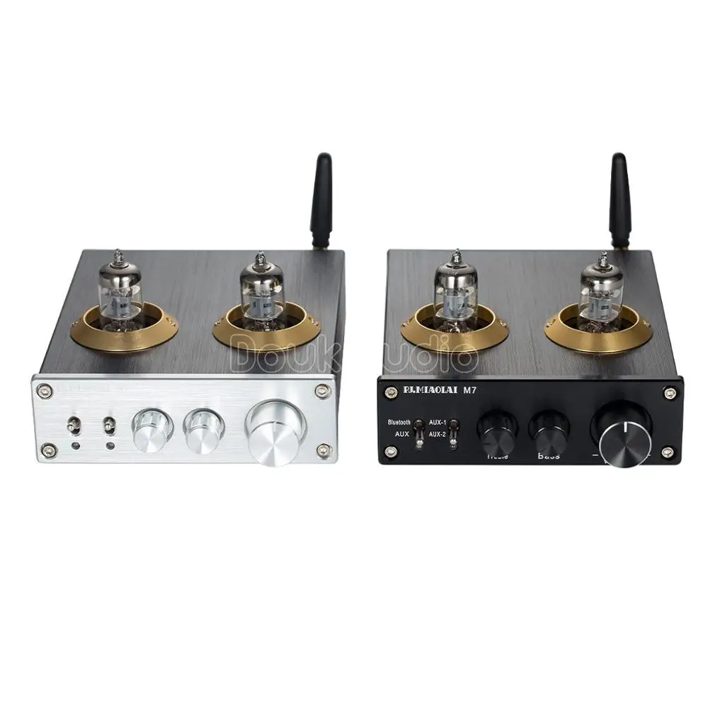 Douk аудио Bluetooth HiFi вакуумный 6J1 ламповый усилитель стерео ламповый предусилитель с высоким басовым контролем