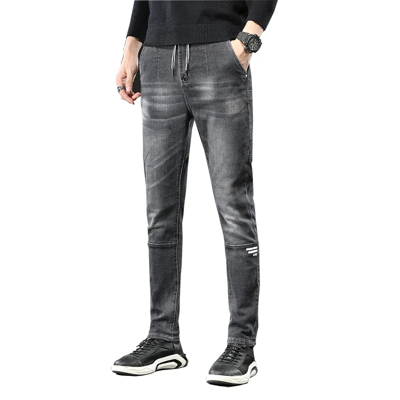 Джинсы мужские 2 цвета свободные в стиле хип-хоп | Мужская одежда