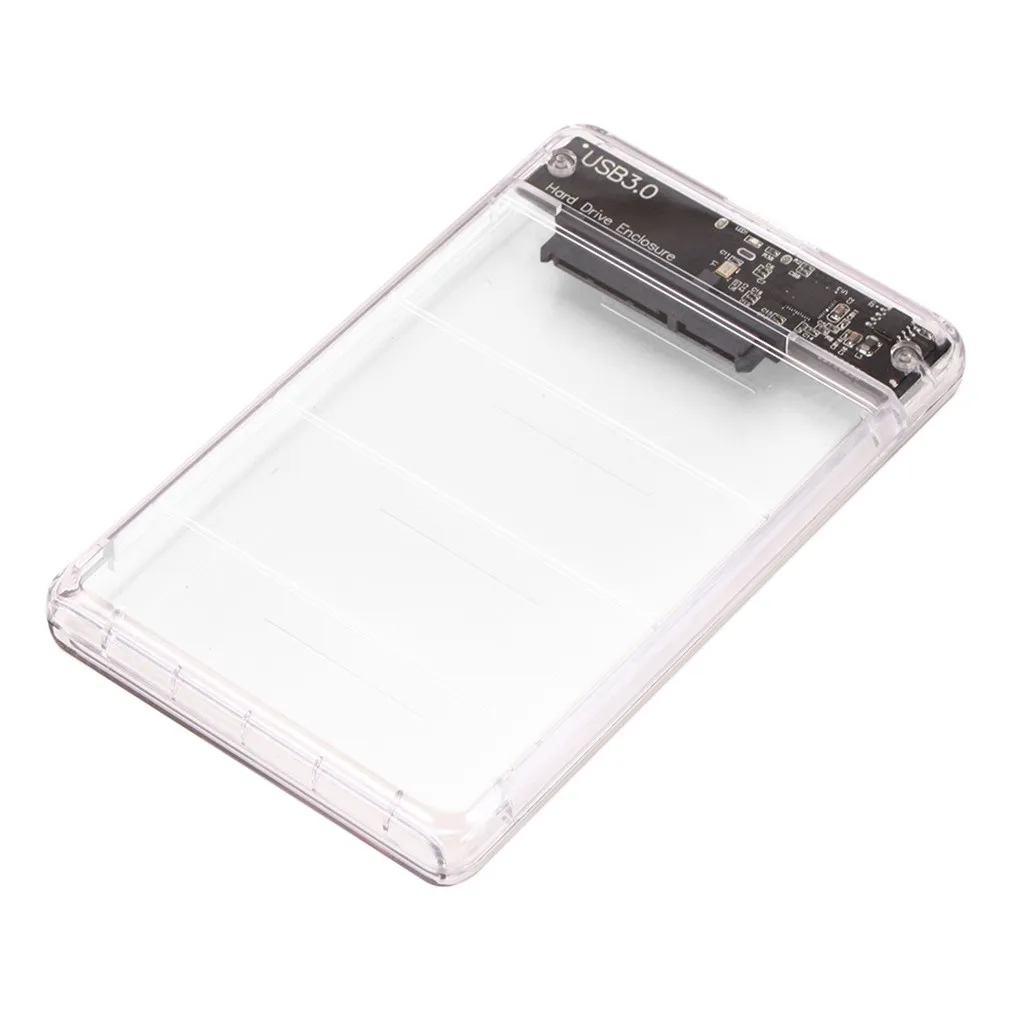 

2.5 inch Transparent USB3.0 HDD Case Tool Free Hard Drive Enclosure HDD SSD Transparent Hard Disk Box