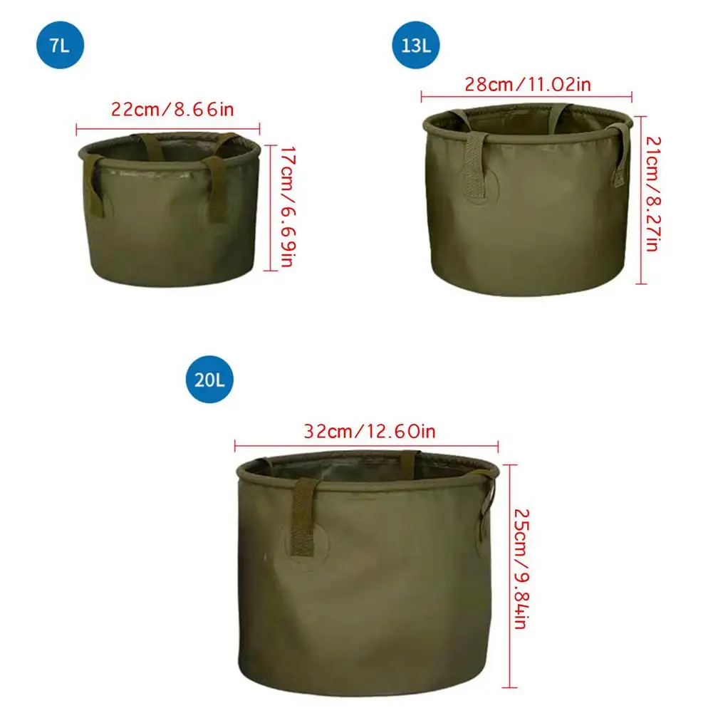 

Thickening Portable Folding Bucket Outdoor Camping Water Basin PVC Leak-proof Fishing Bucket Car Storage Container Car Wash Mop