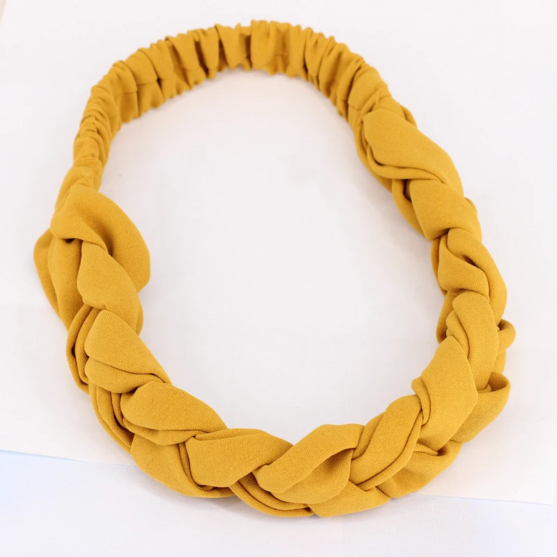 

2021 New Fashion Women's Braided Elastic Hairbands For Women Girls Cross Knotted Headbands Turban Head wrap Hair Accessories