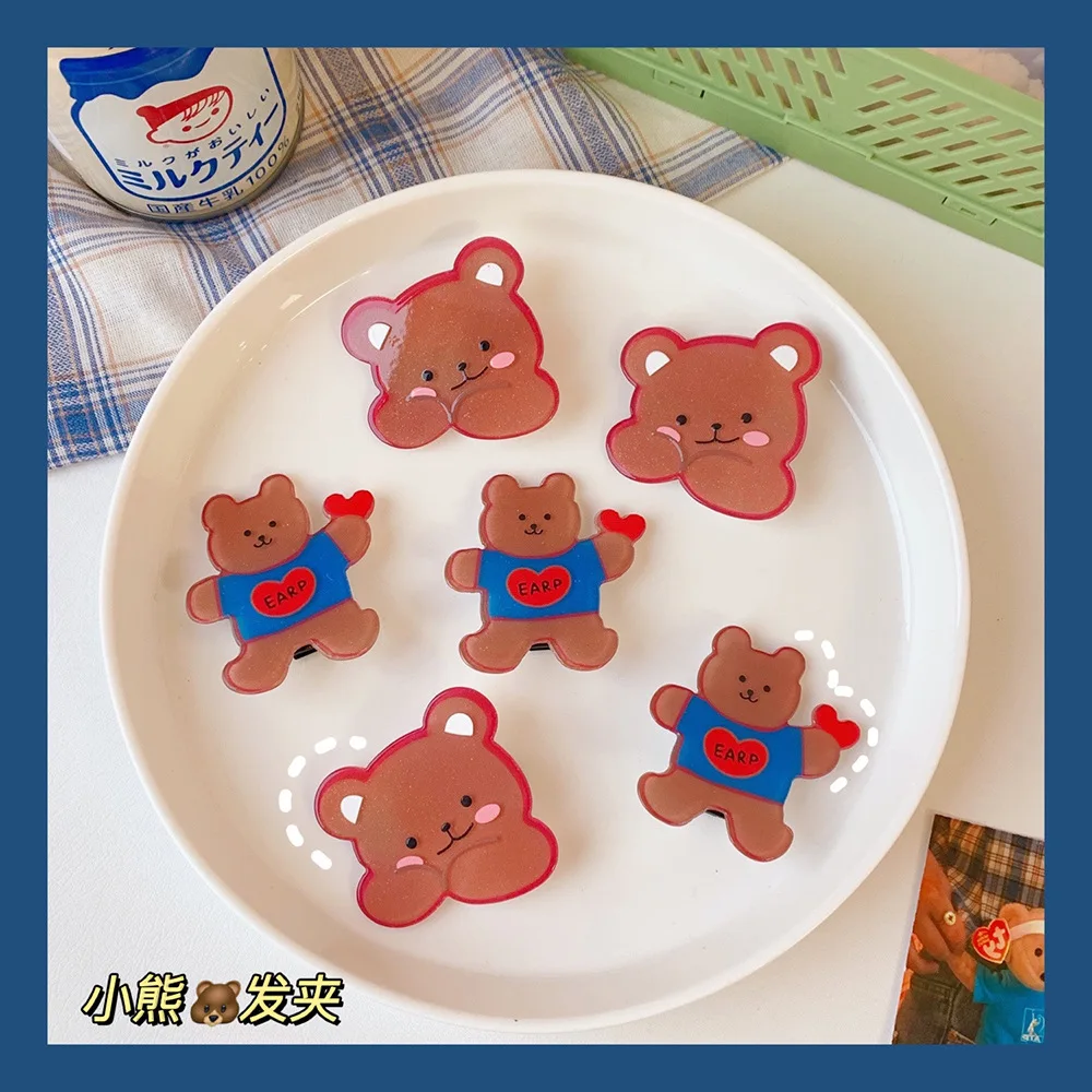 

Мультяшные милые медведи, заколки, милые заколки для волос, женские заколки для волос для девочек, заколки, повязки для волос, аксессуары, за...