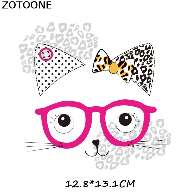 Нашивки ZOTOONE с надписью кошка для девочек термоклейкие милые наклейки милыми