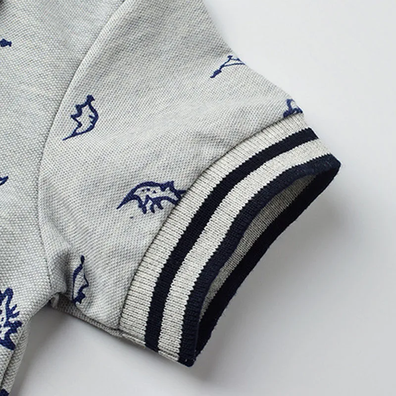 Модные летние футболки с динозавром для мальчиков хлопковые детские топы