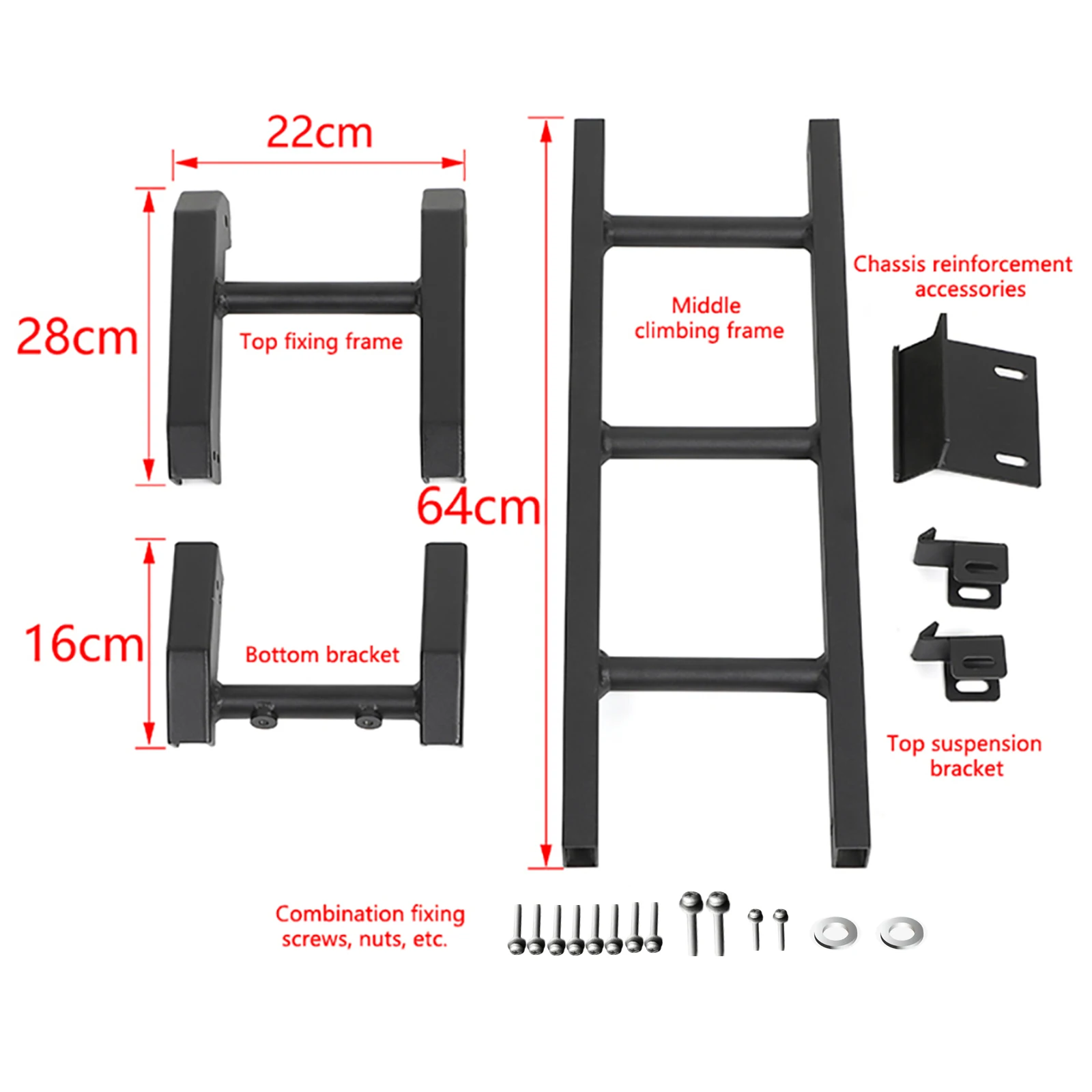 

Car Rear Door Tailgate Ladder Accessories Protection Frames for Suzuki Jimny JB74 2019+