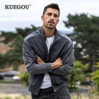 KUEGOU 2022 Весенняя черная хлопковая повседневная куртка мужские пальто для верхней одежды Японская уличная Тактическая Военная винтажная одежда 8822