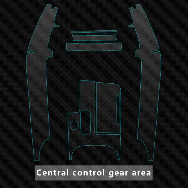 Central Console Gear Для Audi A8 центральная консоль управления Панель переключения передач внутренняя отделка защитная пленка аксессуары протектор наклейки - Название цвета: Central Console Gear