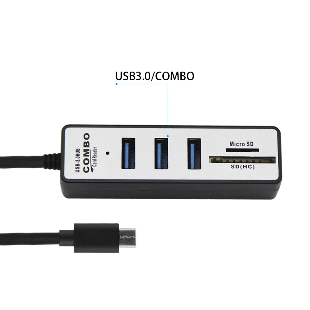 USB 3 0 концентратор с несколькими портами адаптер типа C все в одном поддержка SD TF