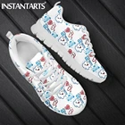 Женские повседневные кроссовки INSTANTARTS, Осенние удобные теплые кроссовки с мультяшным рисунком зубов, на шнуровке