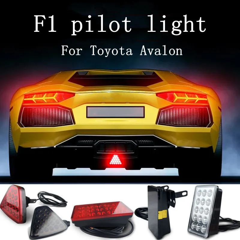 

F1 Style Universal Led Brake Stop Light Triangle 14/15/20 LED Rear Tail Light Reverse Safety Strobe Lamp For Toyota Avalon Auto