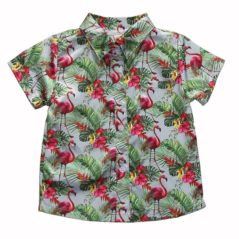 Новые Гавайские рубашки для маленьких мальчиков летняя повседневная рубашка