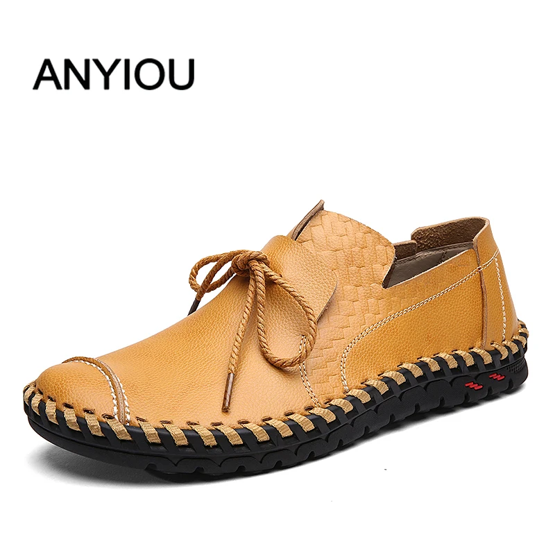 ANYIOU/2020 г. Новая повседневная обувь мужская модная для торжественных случаев