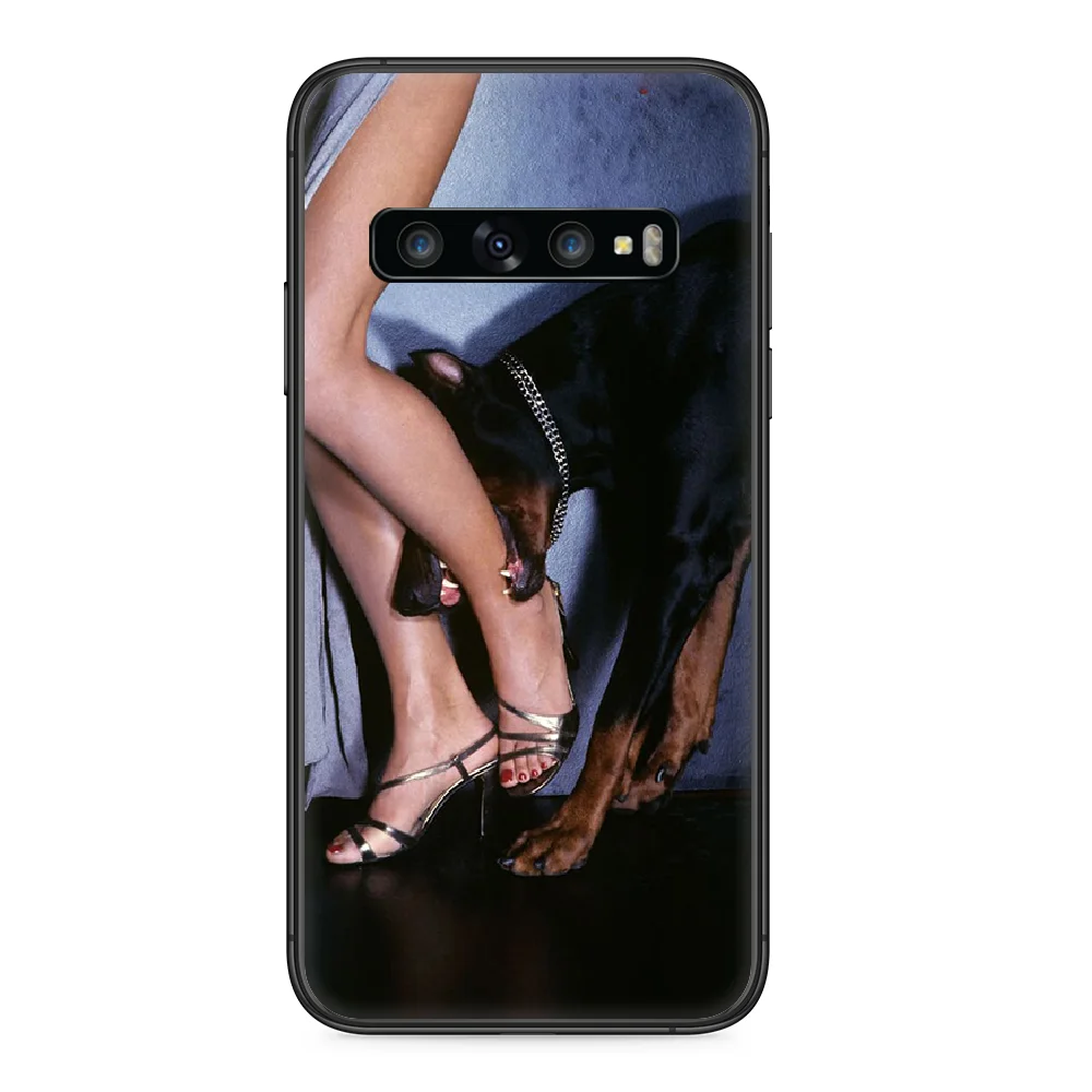 Чехол Doberman для телефона Samsung Galaxy S 10 20 3 4 5 6 7 8 9 Plus E Lite Uitra черный роскошный