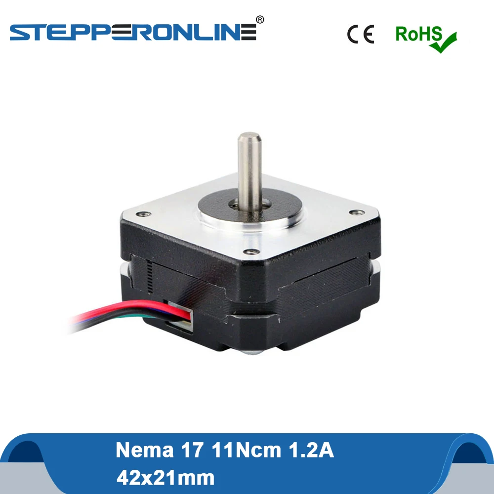 0 9 градусов Nema17 шаговый двигатель 11Ncm (15 6 oz.in) 20 мм Nema 17 1.2A 4 свинцовый Для CNC 3D