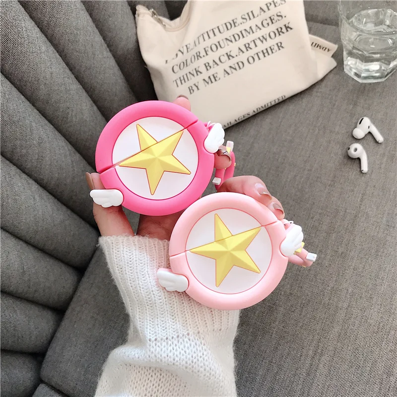 

For AirPods Pro Case 3D Angel Star Cartoon Soft Silicone Wireless Earphone Cases For Apple Airpod Pro Case Cute Cover Funda