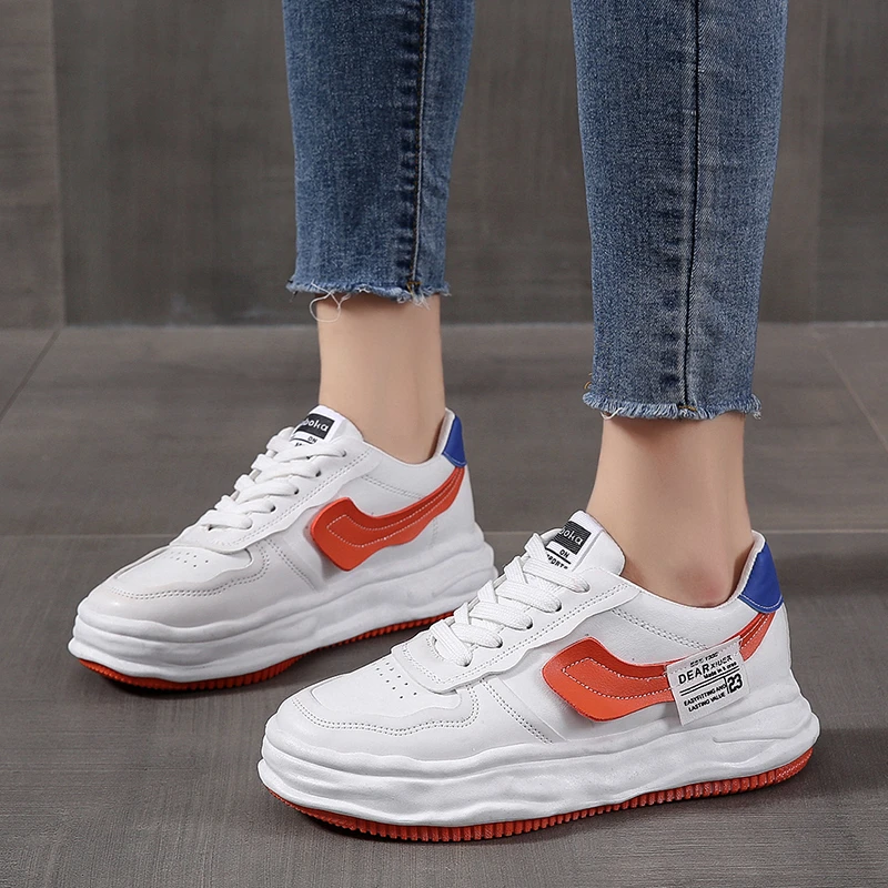 

Кроссовки женские на платформе, Вулканизированная подошва, Повседневная дышащая обувь, дизайнерские, 2021