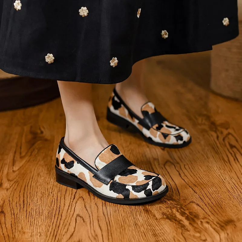 Женские туфли-лодочки FEDONAS повседневные удобные лоферы из натуральной кожи на