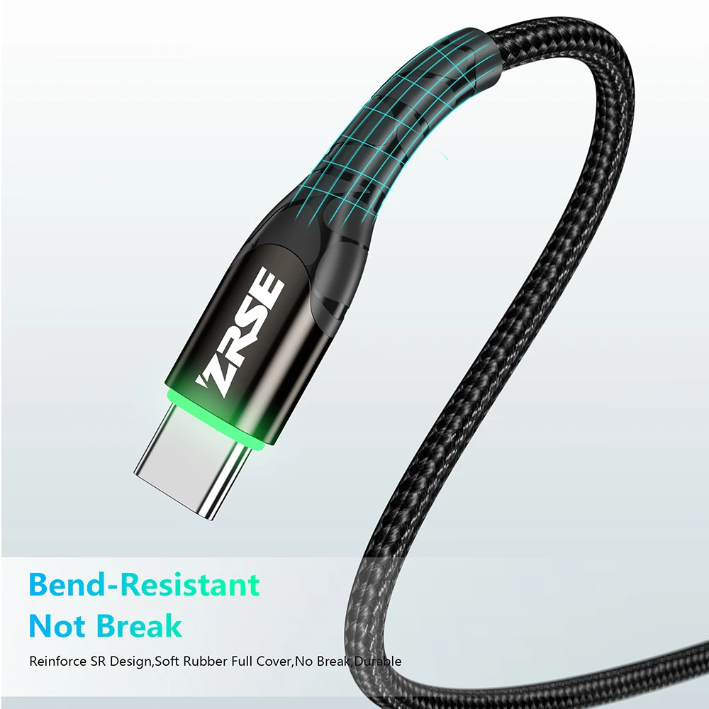 ZRSE USB C кабель для samsung A50 S10 S9 S8 S7 usb type C кабель для синхронизации данных Быстрая зарядка для huawei Xiaomi Mi9 Redmi Note 7 K20