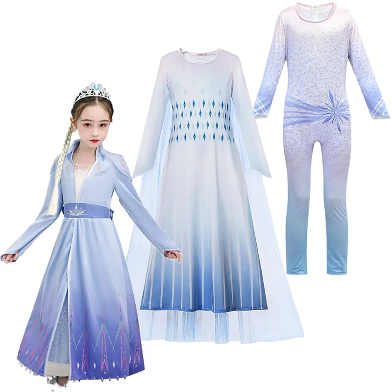

Elsa White Dress Snow Queen 2 Role Playing Costumes Fancy Toddler Winter New Princess Dress Elsa And Anna Game Clothes