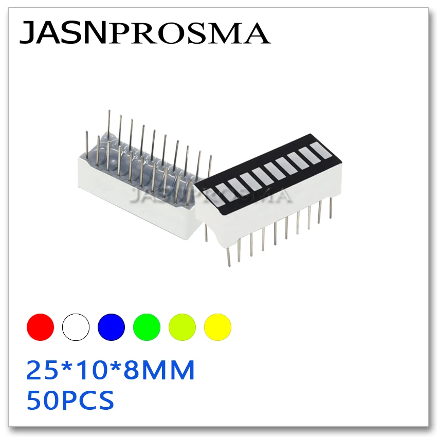 JASNPROSMA красный белый синий нефритовый зеленый желтый 50 шт. цифровая светодиодный
