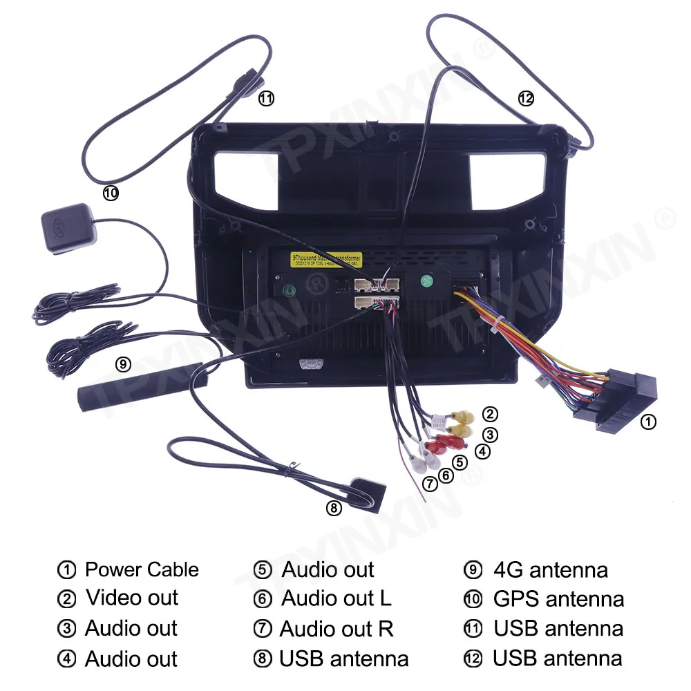 구매 자동차 스테레오 멀티미디어 플레이어 헤드 유닛 오디오 라디오 네비게이션 테이프 레코더 무선 카플레이, 도요타 러시 2018 + 안드로이드 10