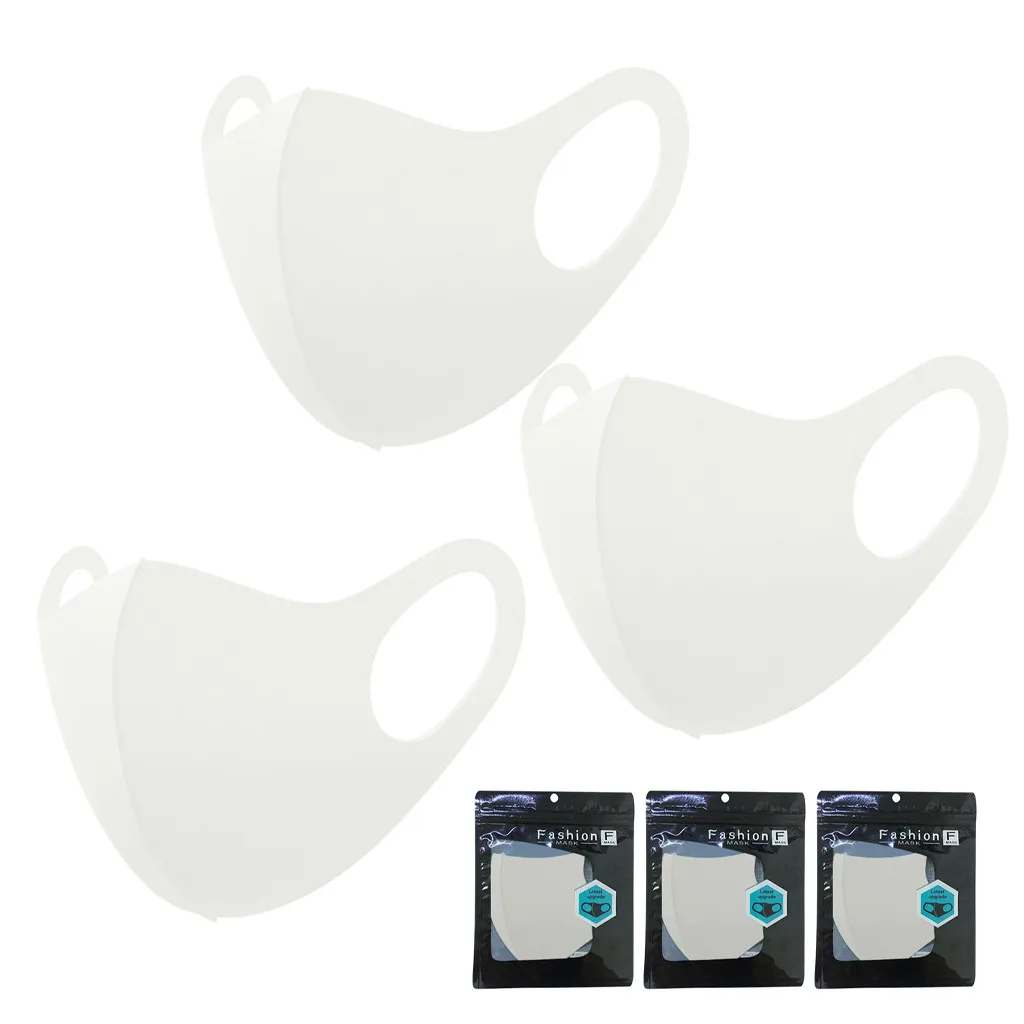 3 Layer Health Cycling Anti-Dust Cotton Mouth Face Mask Respirator Men Women 3PC black face mask Mascarillas caps washable | Безопасность