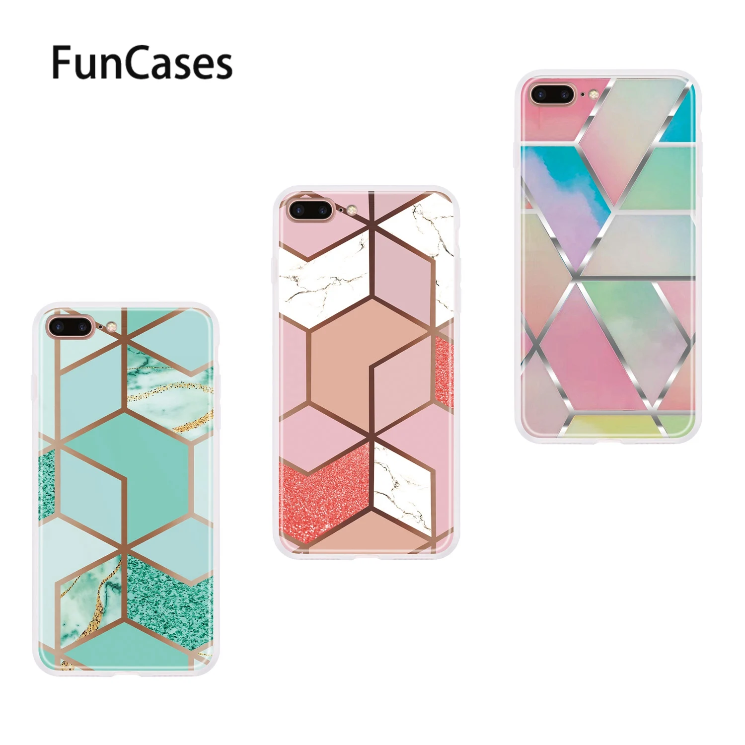 Мягкий силиконовый защитный чехол Cube для estuche iPhone 7 Plus чехлы сотовых телефонов Apple