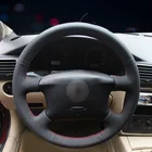 Черная кожаная накладка на руль, прошитая вручную, для Volkswagen Passat B5 VW Passat B5 VW Golf 4