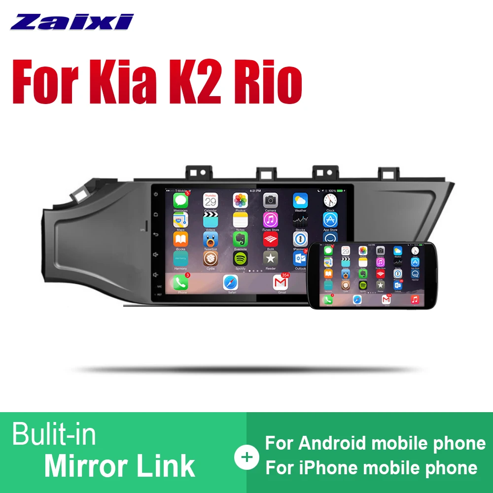 ZaiXi Авто плеер GPS навигация для Kia K2 RIO 2017 ~ 2018 автомобильный Android мультимедийная