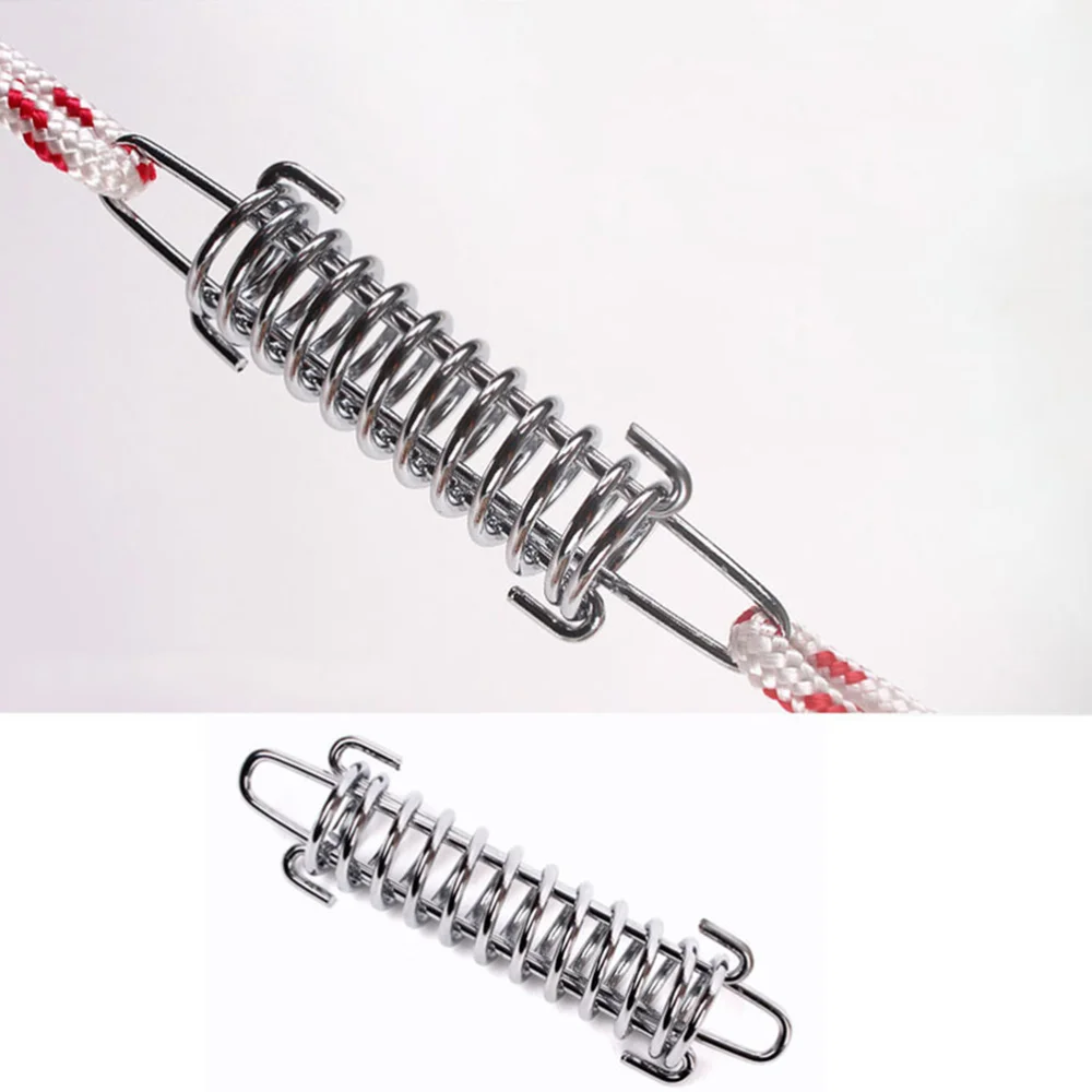 

8pcs Tent Wind Spring Wind Rope Buckle Outdoor Camping High Strength Steel Rope Buckle Tent Fixed Buckle Spring Hook Buckle
