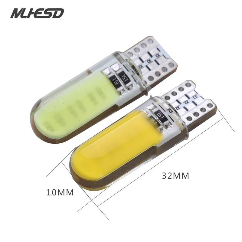 10 шт. T10 COB светодиодный W5W 194 168 12SMD парковочная лампа авто Клин габаритный фонарь с