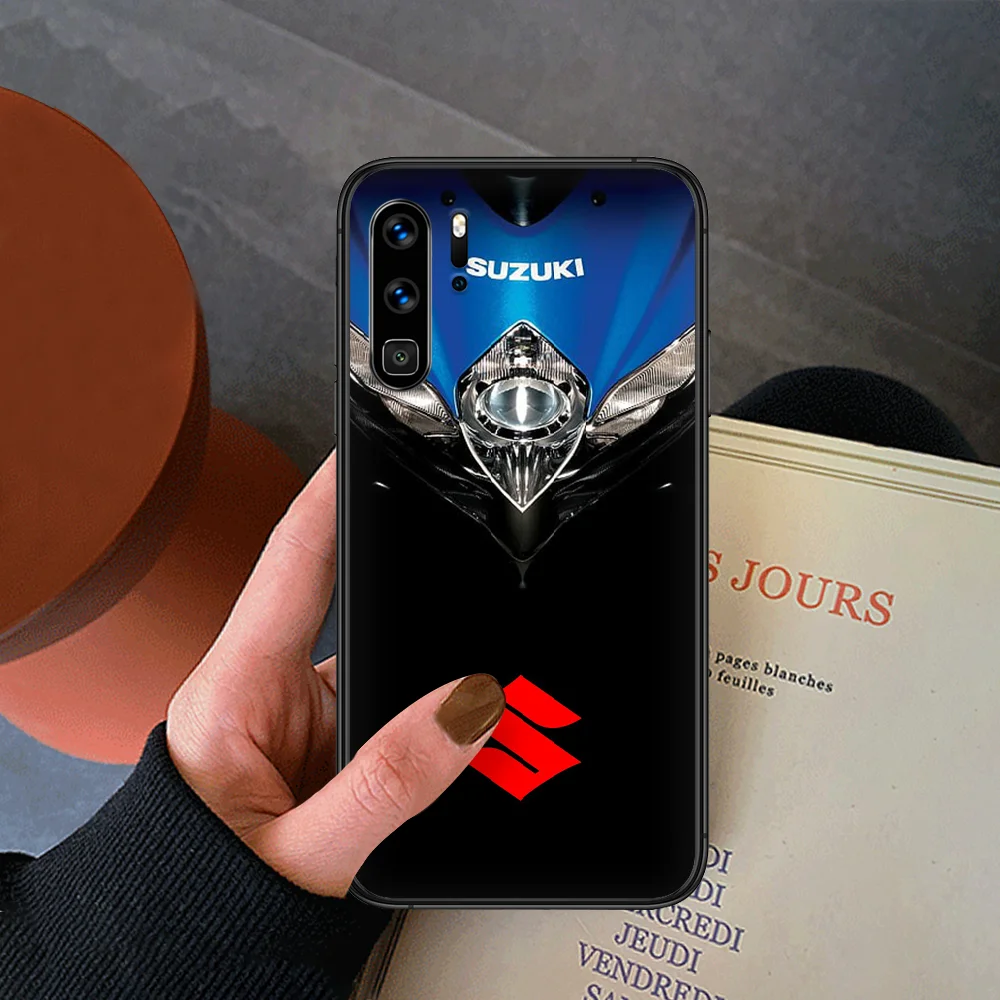 

SUZUKIS car Phone Case For Huawei P Mate Smart 10 20 30 40 Lite Z 2019 Pro black Prime 3D Cover Tpu Etui Fashion Cell Soft