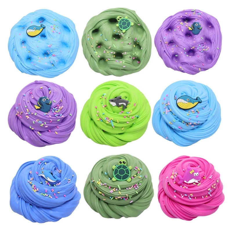 

Learning Educational Toy Plasticine Kit Slime Kid Slime Fluffy Glue Charms Slime Additives 6 Color Clay Plasticine