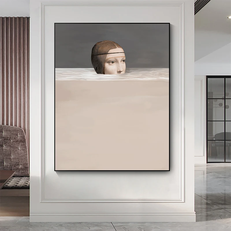 

Famous Paintings Spoof Creative Portrait Wall Art Pictures Canvas Painting Prints and Posters for Living Room Home Decoration