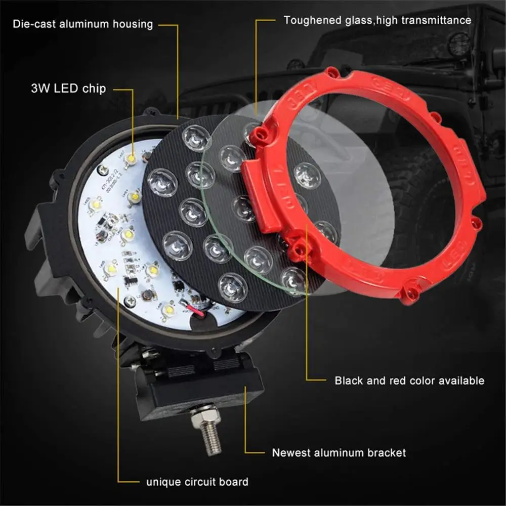 48 Вт Светодиодный светильник для автомобиля лампа вождения грузовика прицепа